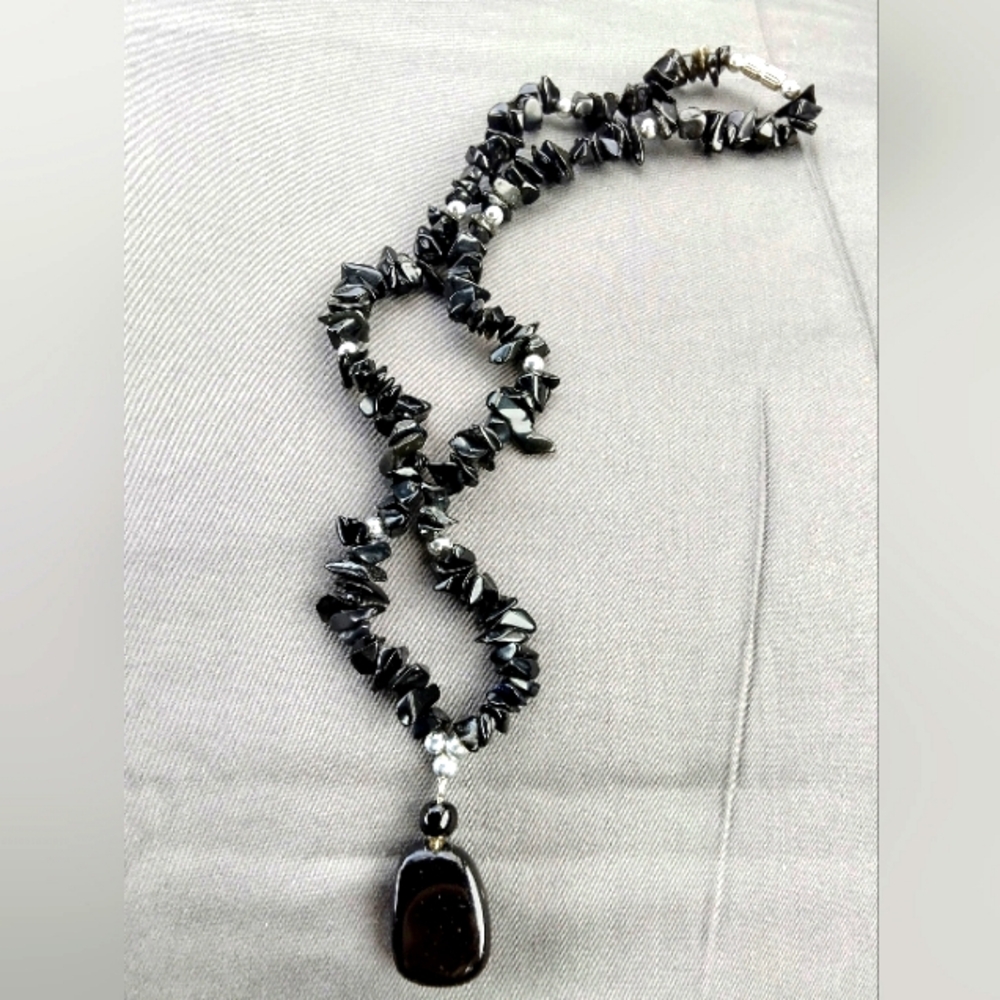 Elegant Black Onyx Pendant Necklace